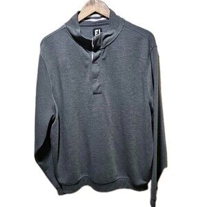 Footjoy FJ Henley Performance Pullover Sweater Gray Mens XL